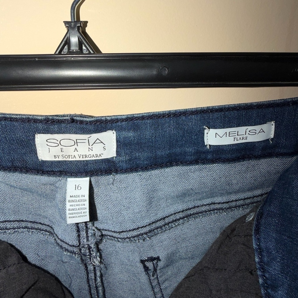 Sofia by Sofia Vergara Dark Blue Flare Jeans - Picture 3 of 3